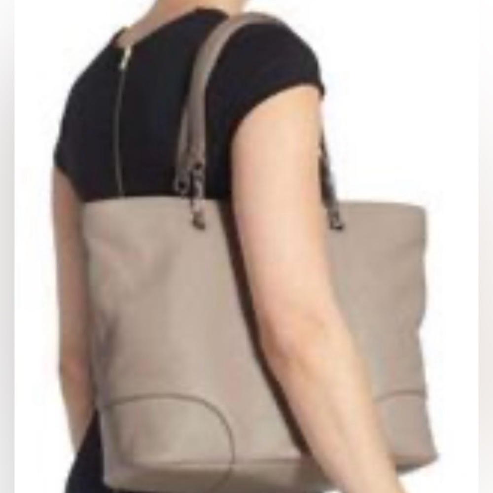 Tory Bruch tote large gray leather bag - Picture 5 of 7